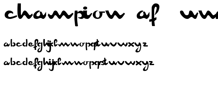 Champion AF (unregistered) font